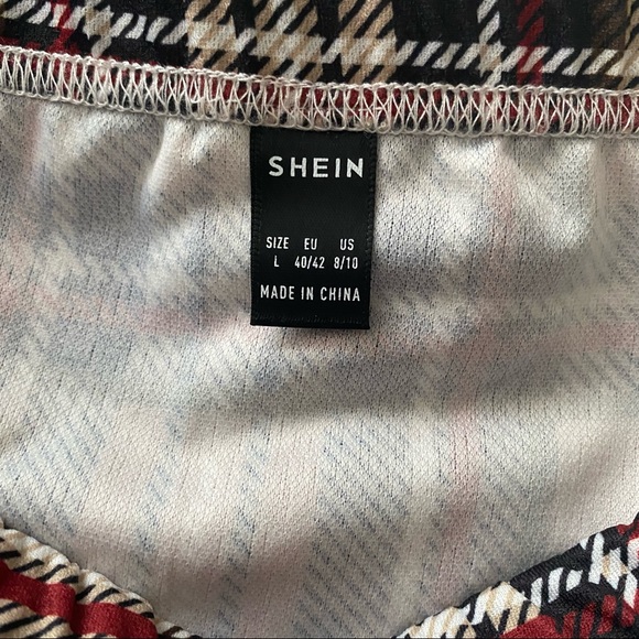 SHEIN Tartan Mini Bodycon Skirt - Picture 6 of 6